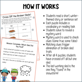 Winter Escape Room Reading Comprehension Activity for 2nd Grade