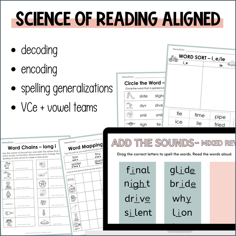 Long I Worksheets & Activities - Long I Words