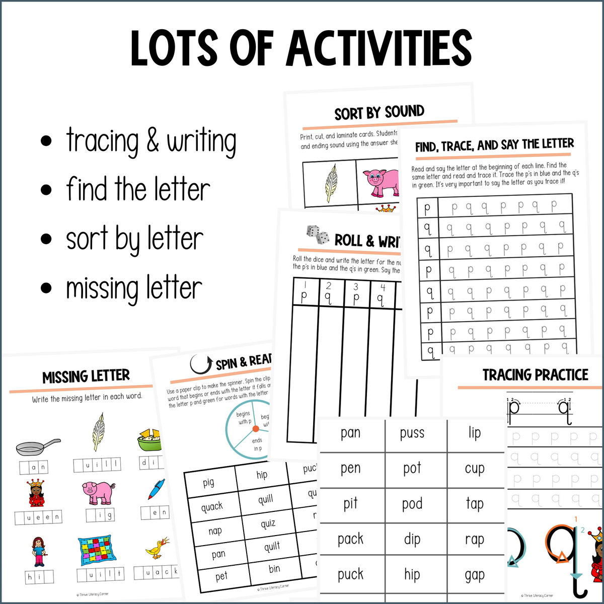 P & Q Letter Reversals Activities | Multisensory Dyslexia Intervention for K-1