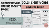 Dolch Sight Words Booklets Sight Word Mapping Bundle