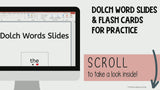 Dolch Words Flash Cards & Slides Mapped Out Dolch Sight Words