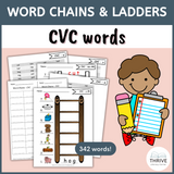 CVC Words - Word Chains & Word Ladders