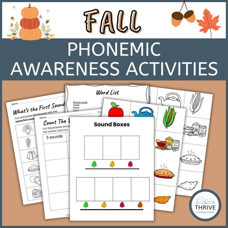 Fall Themed Phonemic Awareness Activities