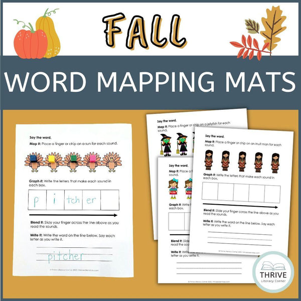 Fall Word Mapping Mats + Slides