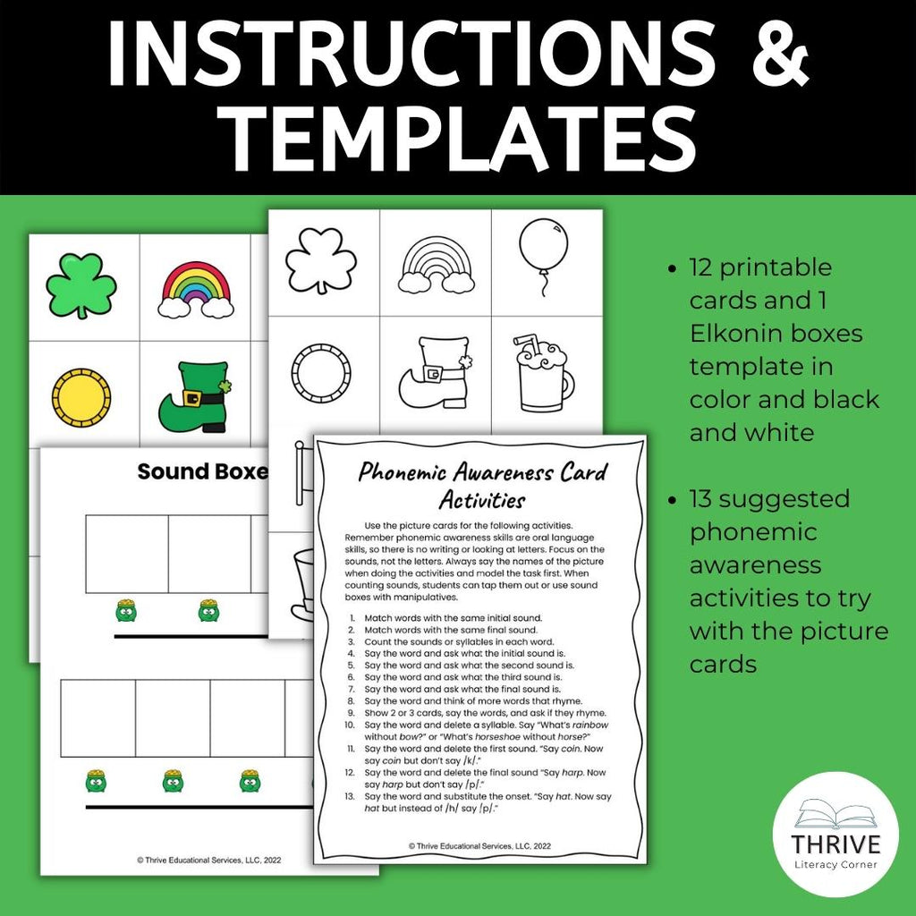 st-patrick-s-day-phonemic-awareness-activities-thrive-literacy-corner-shop for Free Printable Phonemic Awareness Worksheets St. Patrick's Day Phonemic Awareness Activities – Thrive Literacy Corner Shop for Free Printable Phonemic Awareness Worksheets