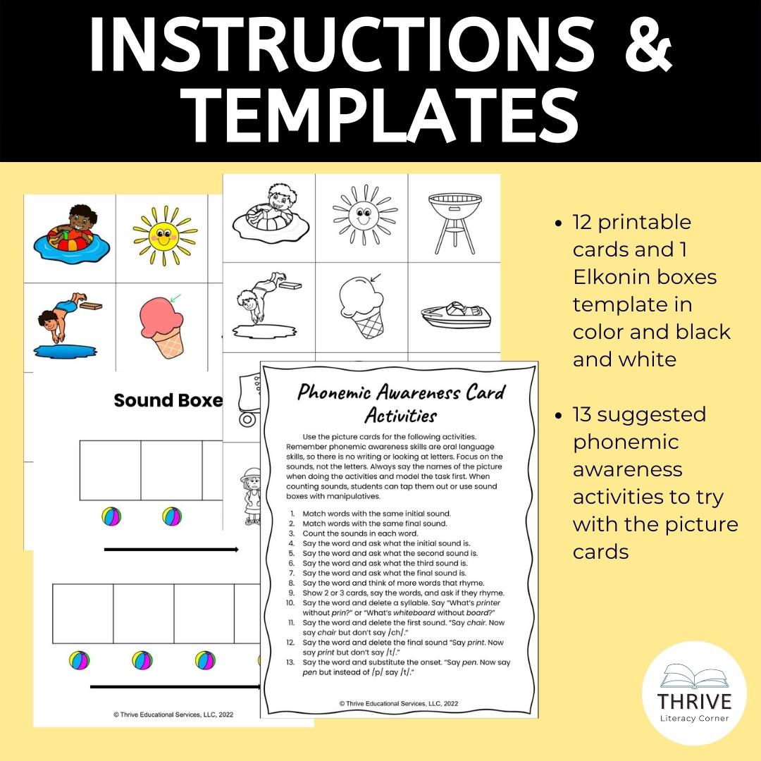 Summer Themed Phonemic Awareness Activities 3