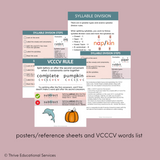 VCCCV Syllable Division Worksheets
