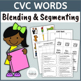 CVC Words With Pictures - Cards For Segmenting and Blending