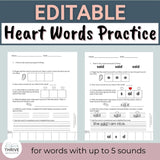 Editable Heart Words Mapping