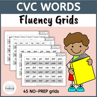 Fluency Grids for CVC Words – Thrive Literacy Corner Shop