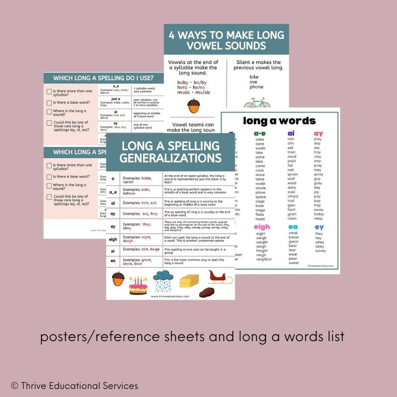 Long A Worksheets & Activities - Long A Words