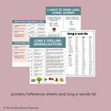 Long E Worksheets & Activities - Long E Words