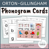 Phonogram Cards - Sound Spelling Cards - Phoneme Grapheme Spelling Cards