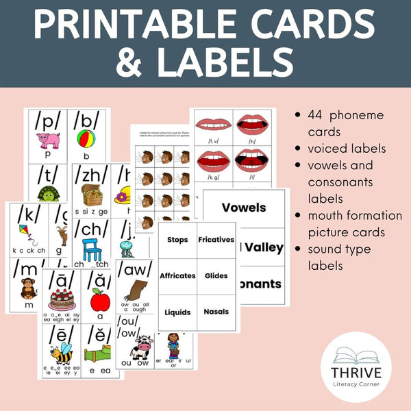 Sound Wall Phoneme Cards & Visuals