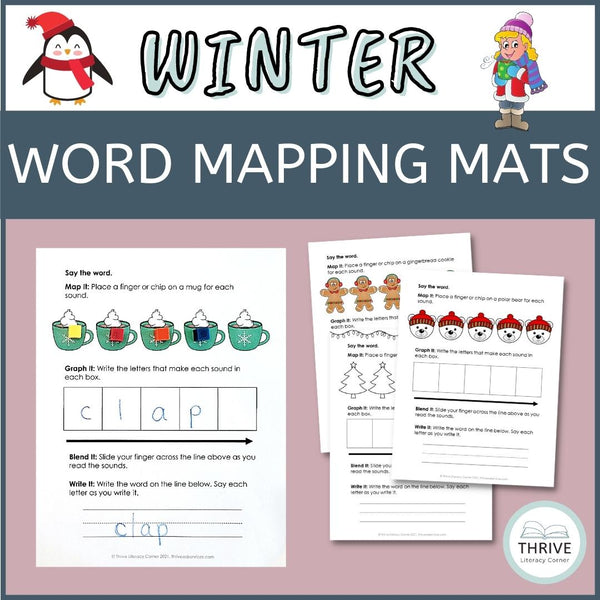 Winter Word Mapping Mats + Google Slides