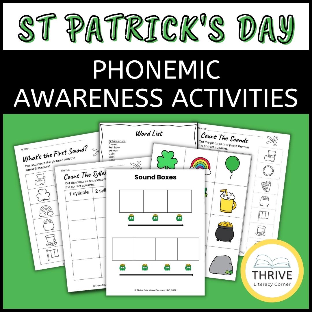 St. Patrick's Day Phonemic Awareness Activities 