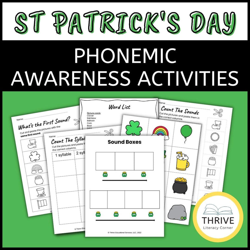 St. Patrick's Day Phonemic Awareness Activities
